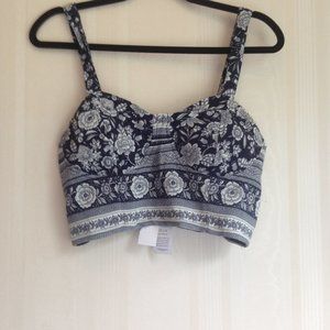 NWT Cute Blue Crop Top